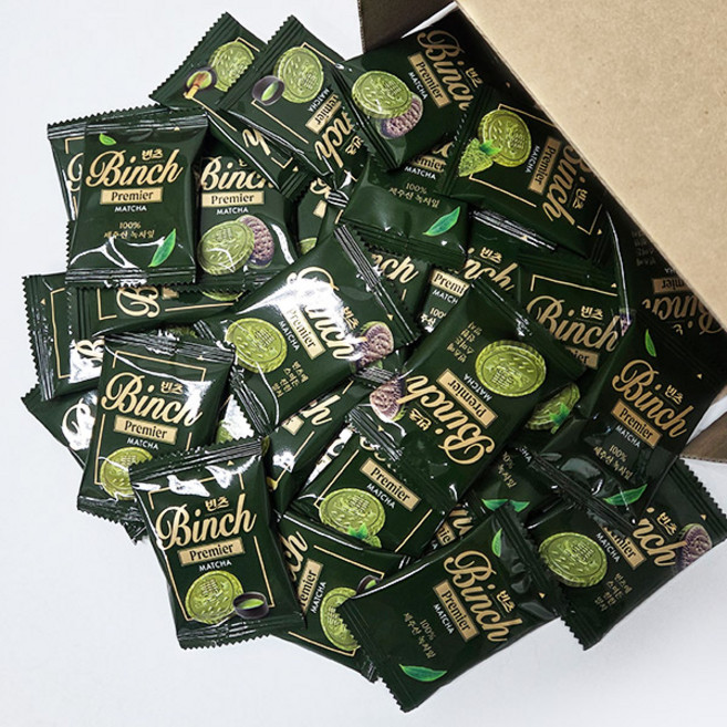 [영희네] 롯데 빈츠 프리미어 말차 행사 단체 대용량 간식, 75개, 8.5g