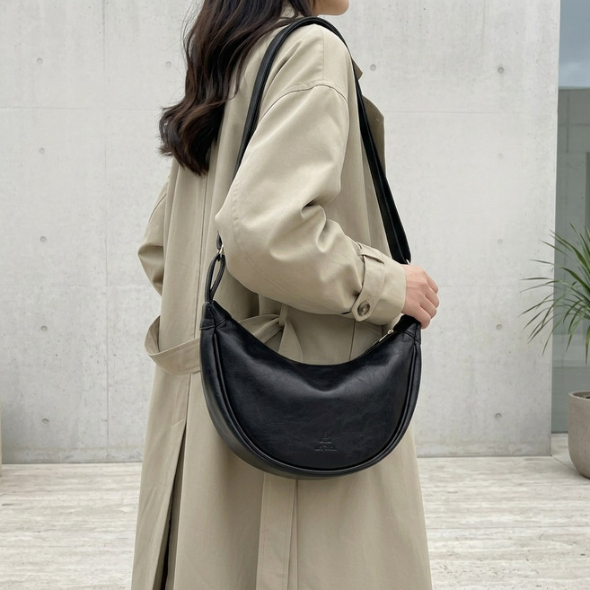 일본여행 유럽여행 데일리 여성 가죽 크로스백 만두 크로와상 초경량 가벼운 휴대폰 가방