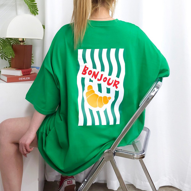 [제니블리] 브레드 빅사이즈 반팔티 5XL 3COLOR // 국내생산 55~99까지 루즈핏 오버사이즈 박스티 티셔츠 남녀공용 홈웨어