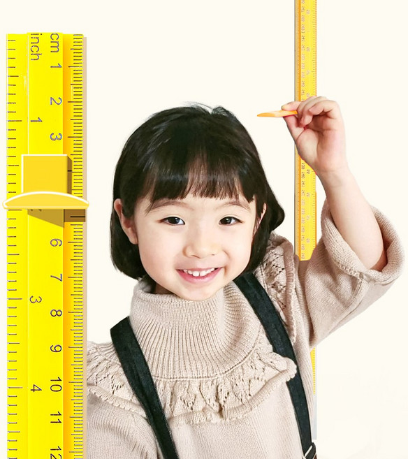 모두스마일 어린이 키재기자 아이키 측정기, 노랑210cm, 1개