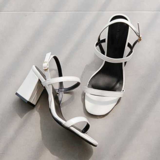 자체제작 가이아슈 여성용 발편한 여름 스트랩 샌들 힐 5cm 7cm 여성샌들