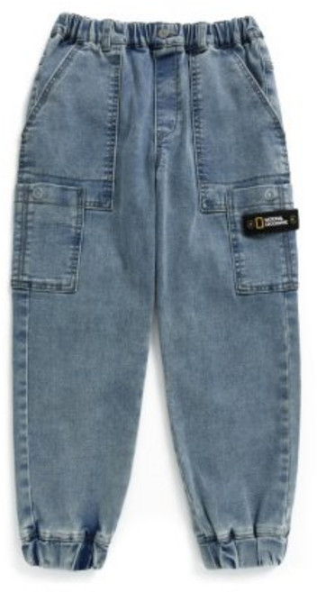 매장정품 NATIONALGEOGRAPHIC 내셔널지오그래픽 NATIONAL GEOGRAPHIC KIDS K233UPT960 데님 카고 조거 팬츠 GRAYBLUE 50032410