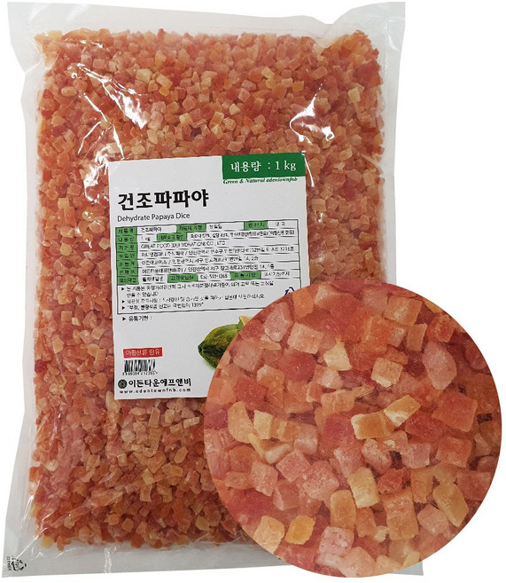 건조 파파야다이스 1kg 열대 과일 과일믹스, 1개
