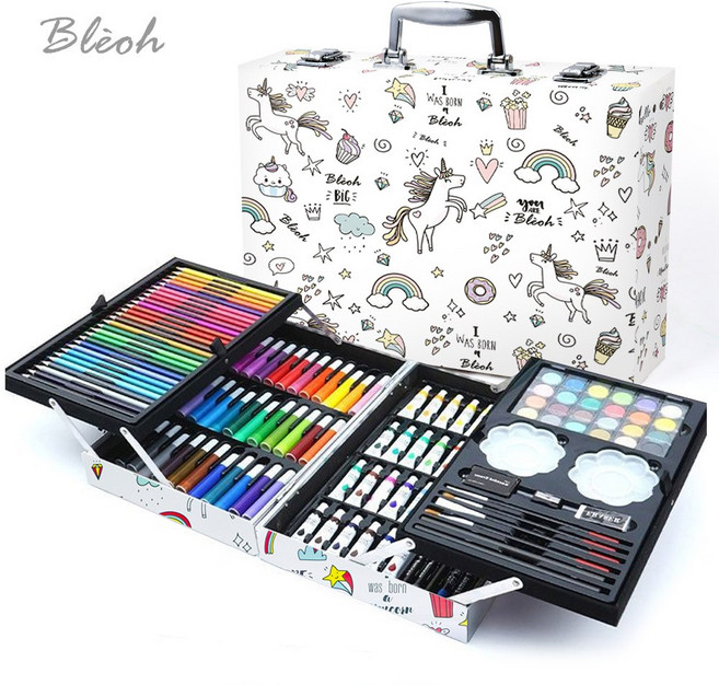 프리미엄 미술 도구 세트 4단 케이스 145p, 1박스, 145색