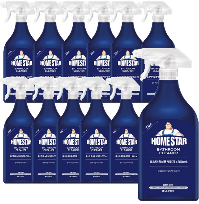 홈스타 욕실용 세정제 500ml x 12개 물때 찌든때 청소 주방 화장실 박스포장