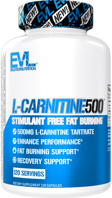 Evlution Nutrition L-카르니틴 500mg 캡슐, 120정, 1개
