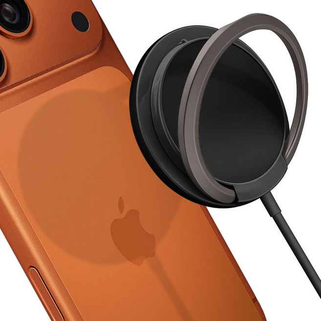 서포트링 거치형 C타입 맥세이프 무선 충전기, 1개, 블랙