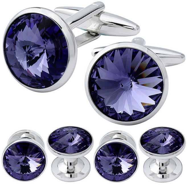 커프스링크 커프스버튼 커프스 명품커프스버튼 넥타이핀 커프스버튼명품 넥타이핀커프스세트 커프링크스 하우슨 소매 단추와 트렁크는 선물세트에 담겨 있으며 Tuxedo 셔츠 실버에 적용되