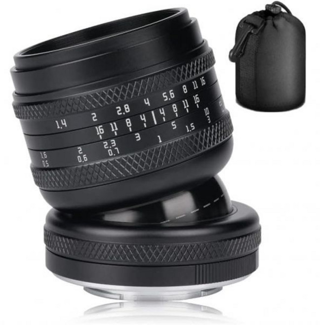 아스트호리 50mm F1.4 대구경 렌즈 풀프레임 수동 2-in-1 틸트 미니어처 모델 효과 소니 E-마운트 미러리스 카메라 호환 A7 A7R A7S A9 A6000 A6300, SonyE Mount