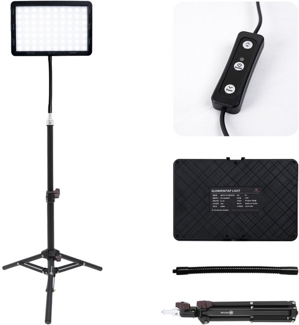 사진 자연광 조명 홈 스튜디오 제품 음식 카메라 핸드폰 촬영 LED, 1개, 03_거치형 세트