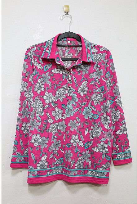 형제상회 할머니옷 할머니티 긴팔 카라티 봄가을 국산 0023SF18