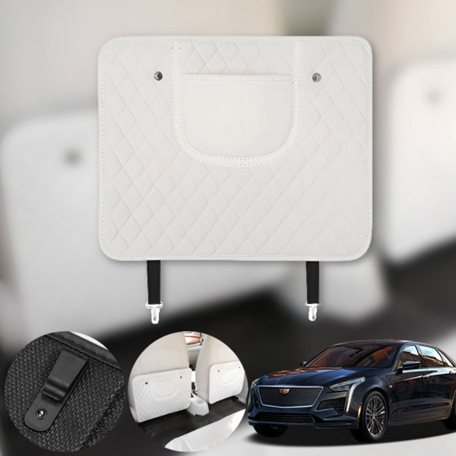 캐딜락 CT6 2.0 (16~21) UCA 포켓 프리미엄 차량용 시트백 수납포켓 커버 화이트 2개