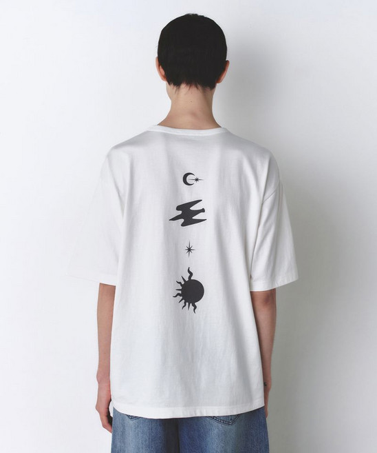 인사일런스 INSILENCE 백프린트 심볼 티셔츠 OFF WHITE IM2E2TO29WH 435052
