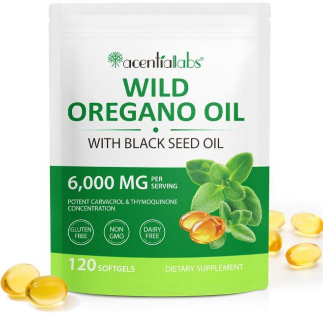 유기농 오일 Oregano 캡슐 Black Seed 6000mg 오레가노 200mg per 회 면역력 높이는 방법 무 글루텐 Cacukn, Oil of Oregano Capsules with B, 1개, 60정