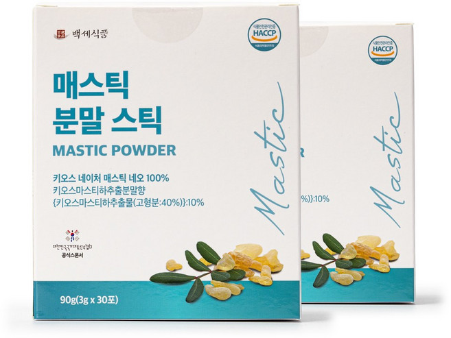 매스틱분말 스틱 HACCP인증제품, 90g, 2개