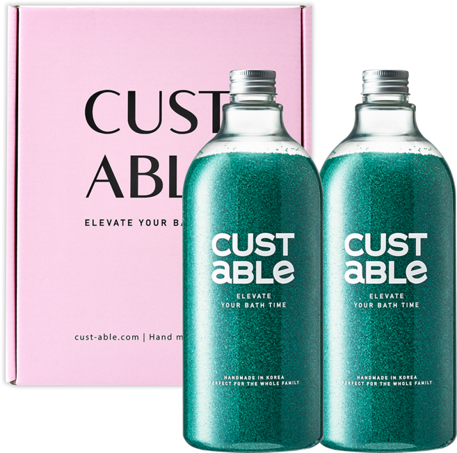 커스터블 퍼퓸 배쓰 솔트 소금 입욕제, 2개, 1.1kg