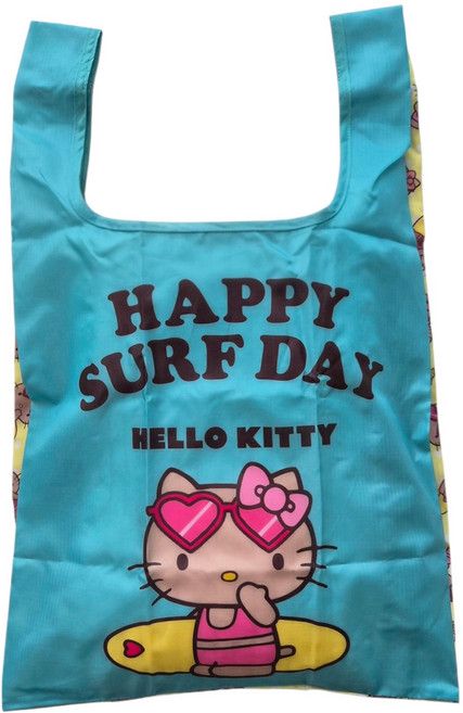 산리오 정품 헬로키티 서핑 장바구니 에코백 포켓용 휴대백, 1개