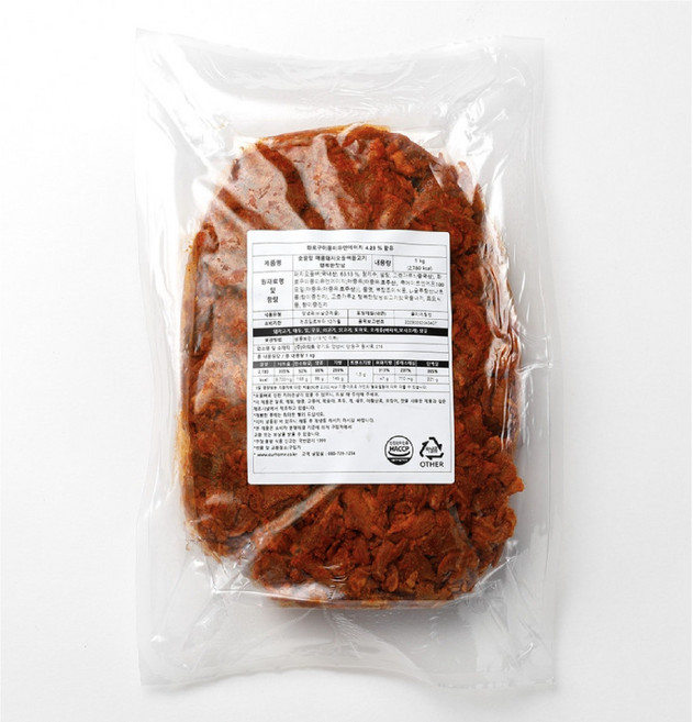 아워홈 숯불향 매콤 돼지오돌뼈 불고기 1kg, 1개