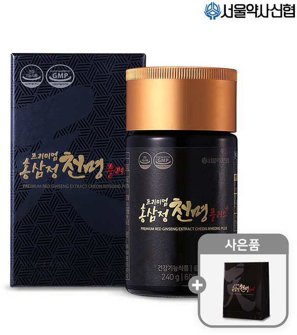 서울약사신협 진세노사이드 54mg 프리미엄 홍삼정 천명 플러스 + 쇼핑백, 240g, 1개