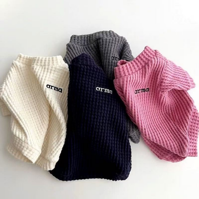 메이포틴 강아지옷 애견옷 와플 체크티셔츠 4 color, 1개, 네이비블루