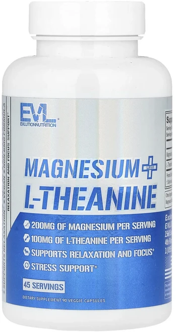 행복하고 건강하게 EVLution Nutrition 마그네슘 플러스 L-테아닌 베지 캡슐 90정 백년회로하세요, EVLutionNutrition마그네슘플러스L테아닌베지, 1개 - 쿠팡