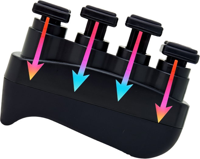 이지스홈 핑거 그리퍼 프로 피아노 기타 손가락 악력기, 블랙, 1개