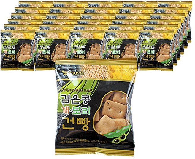 생활의 달인 검은콩 깨보리 건빵 100p, 30g, 100개