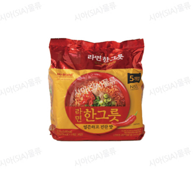 [퀴클리몰] 노브랜드 라면 한 그릇 얼큰하고 진한맛 575g, 8개