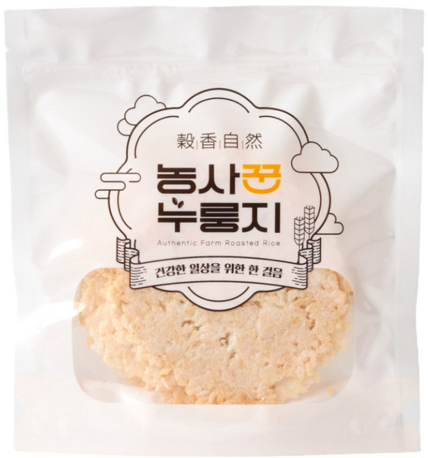 농사꾼 수제 백미 누룽지칩 고소한 누룽지 스낵, 3개, 100g