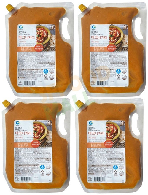 청정원 인도식 마크니커리소스 2kg x 4개