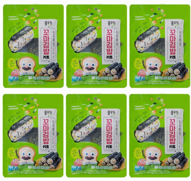 풀무원 꼬마김밥 키트 세트 39.7g 2개, 6개