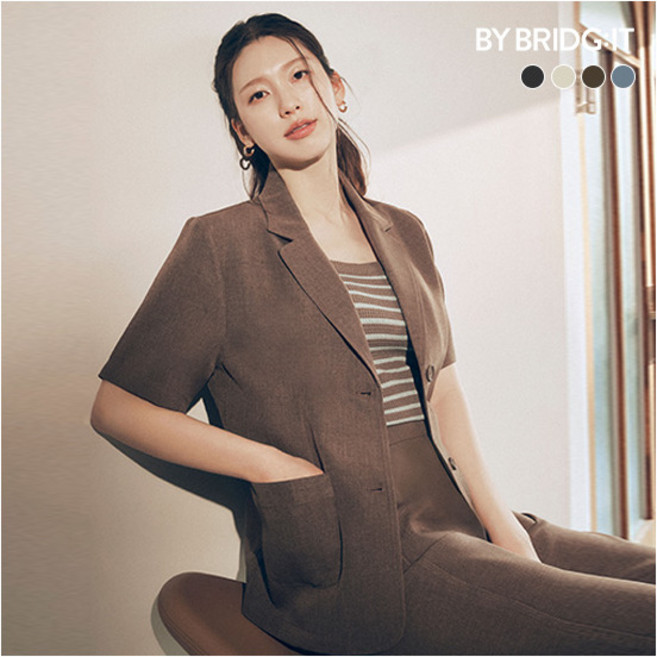 [바이브리짓] ○ 26SS 링클프리 썸머 셋업 4종(자켓+슬리브리스+하프팬츠+롱팬츠)