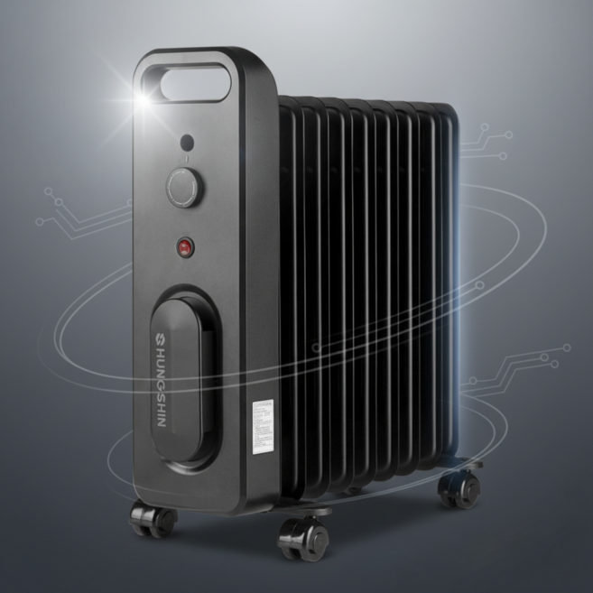 흥신 라디에이터 가정용 오르씨 국산 사무실 화장실 전기난로 ORRCY-12S, ORRCY-12S(블랙) 9핀 1200W