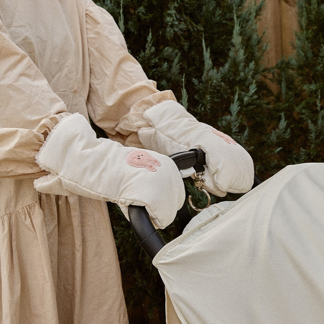 돗투돗 유모차 방한 핸드머프, 1개, 베이비바니(아이보리)