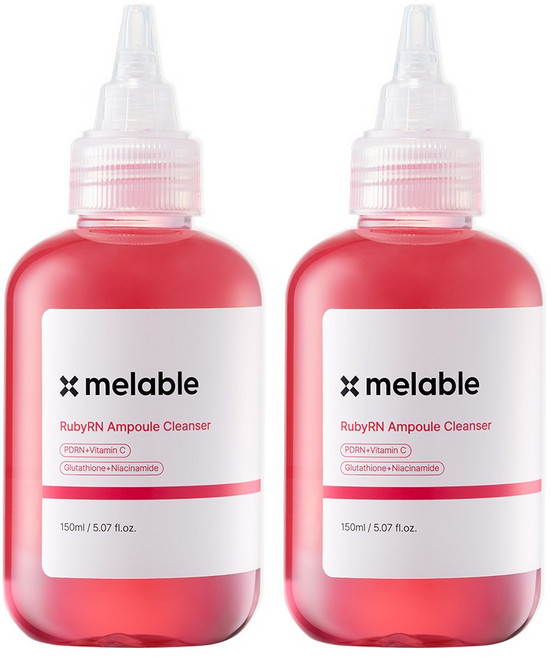 메라블 루비알엔 약산성 PDRN 기미 미백 앰플 클렌저, 2개, 150ml