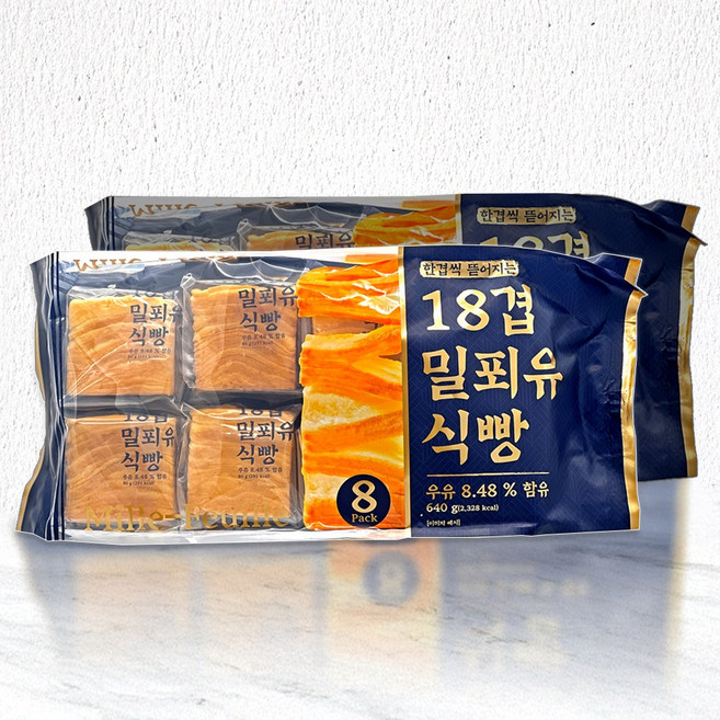 18겹 밀푀유 식빵 트레이더스, 2세트, 640g