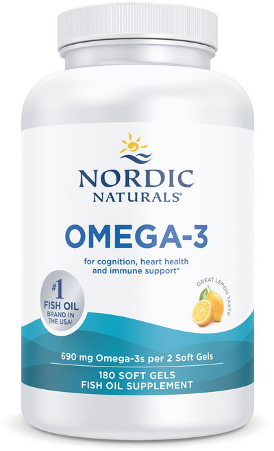 노르딕내츄럴스 오메가 3 690mg 레몬 맛 소프트 젤, 1개, 180정
