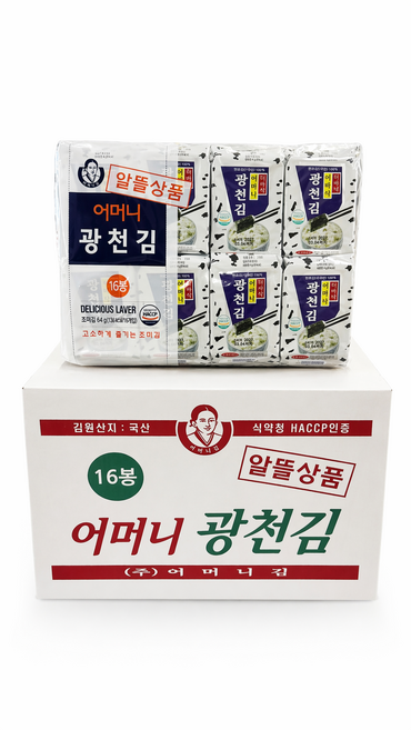 *어머니 광천김 고소한 알뜰상품 조미김, 32개, 4g