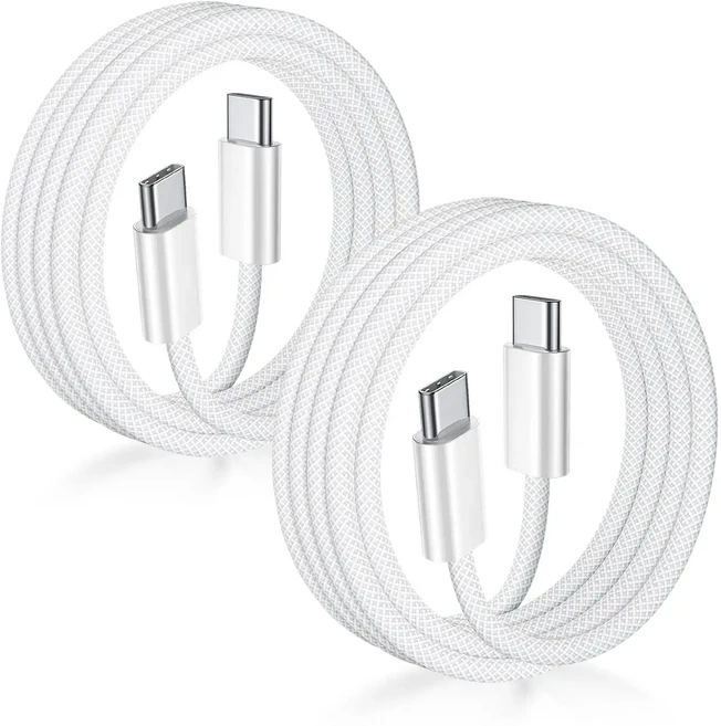 2팩 USB C to 충전 케이블 60W 타입 고속 코드 애플 아이폰 17 프로 에어/16, 02 1M