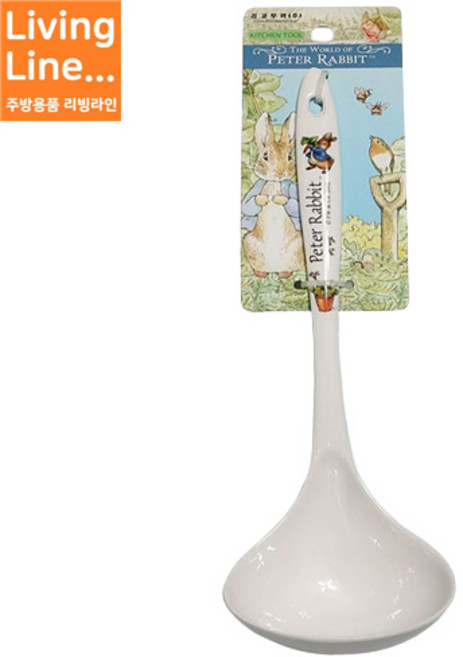 Living 피터래빗 토끼 멜라민 국자 소/대 [사이즈선택] 가정용 업소용 예쁜 국자 만두 전골 국자