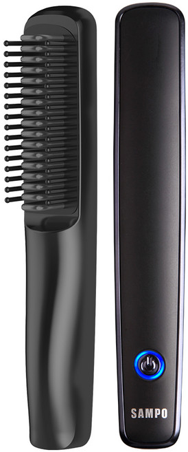 SAMPO聲寶 ION負離子無線直髮梳 HC-Z2001L 電熱燙髮梳 無線便攜 負離子護髮 多段溫控 直髮造型適用, 直髮梳