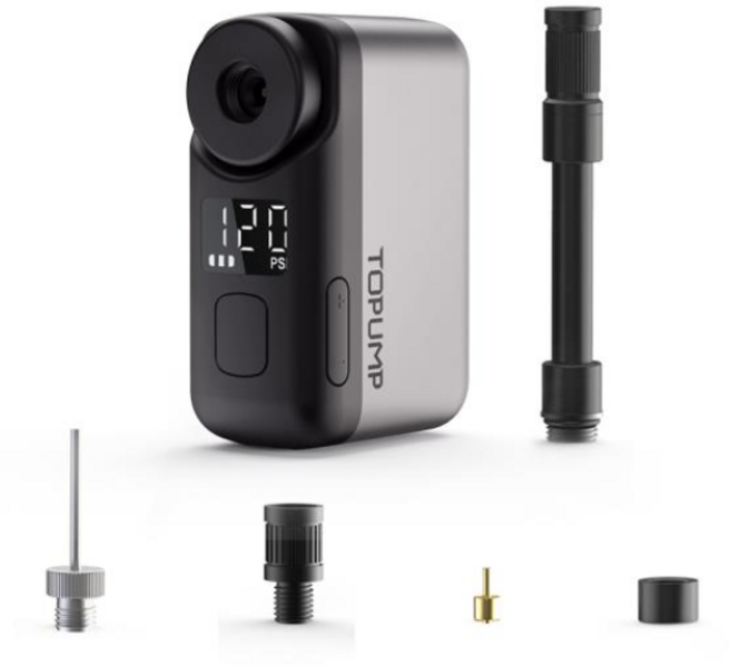 TOPUMP TB2 PRO 미니 휴대용 전기 펌프 자전거 무선 타이어 팽창기 120PSI 최대 450mAh 배터리 화면 고, 01 TOPUMP TB2 PRO, 1개