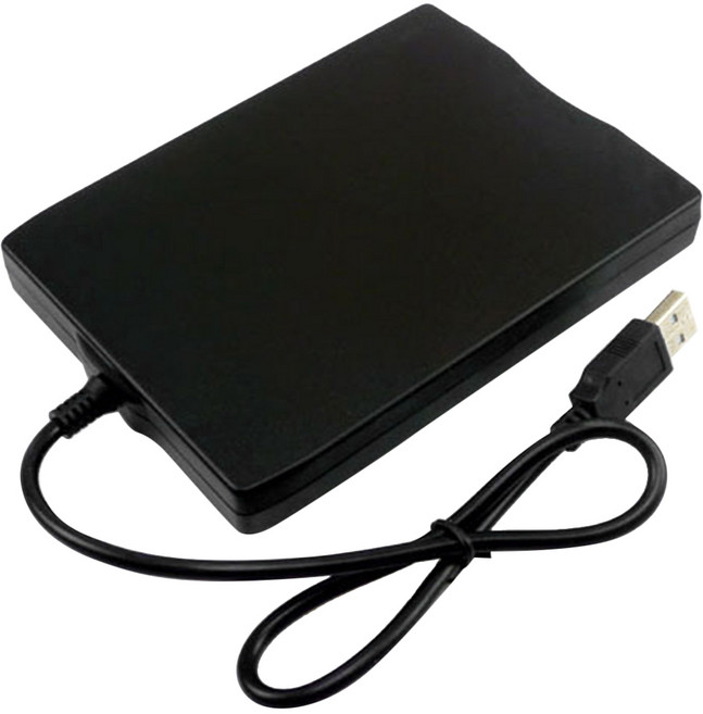 USB 휴대용 디스켓 드라이브 1.44Mb 3.5 인치 12 Mbps USB 외장형 휴대용 플로피 디스크 드라이브 디스켓 FDD 노트북용, 검은색, 1개
