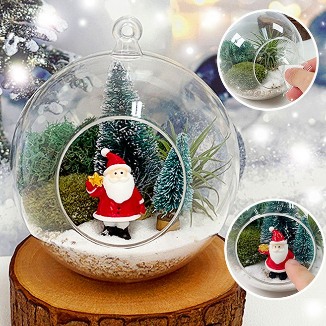 크리스마스 테라리움 만들기 산타 겨울 테라리움키트 diy 노인 학생 원예치료 재료, 크리스마스 테라리움 만들기(P0000LGY)