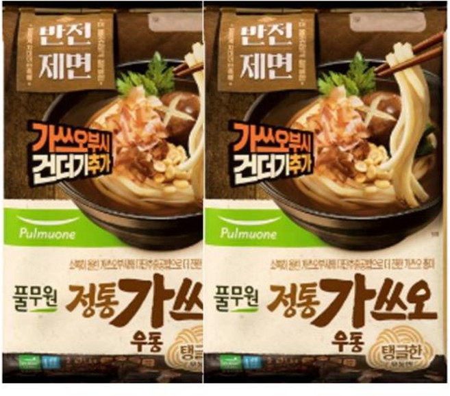 풀무원 정통가쓰오우동 2인 471.6g 2개