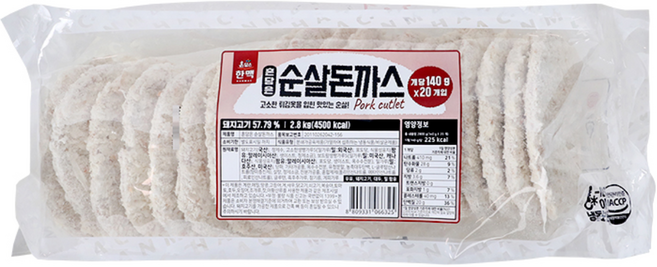 [연중무휴] 혼담은 순살돈까스 2.8kg(140g*20입), 1개, 2.8kg