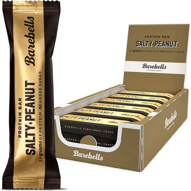 Barebells 베어벨스 솔티 피넛 프로틴바 55g 12개 간식 - 쿠팡