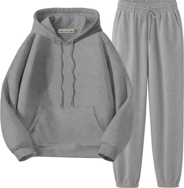 몰토벨리노 ST 스탠다드핏 무지 후드밴딩 상하세트