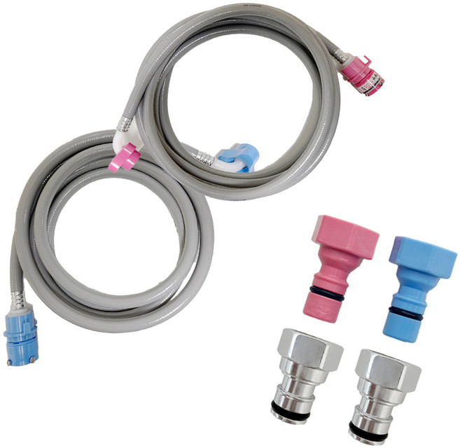 해피니즈 국산 냉수 3M + 온수 3M 세탁기호스 + 커플링 4개 세트, 1세트, 3M 냉온수 세트 +색깔커플링 2개 +황동커플링 2개