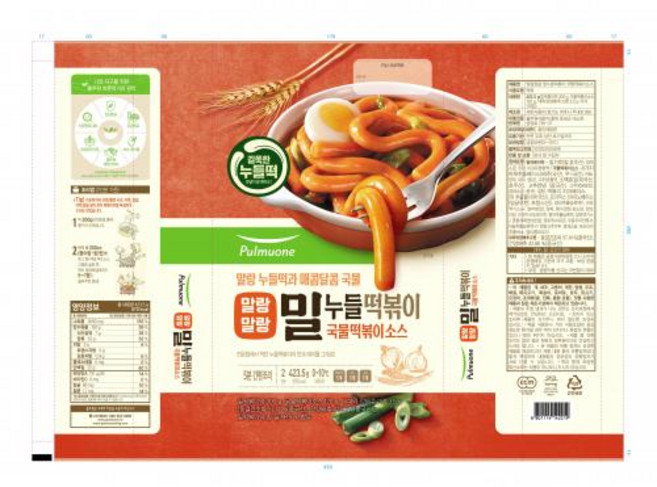 풀무원 말랑말랑 밀 누들 떡볶이 423.5g, 1개